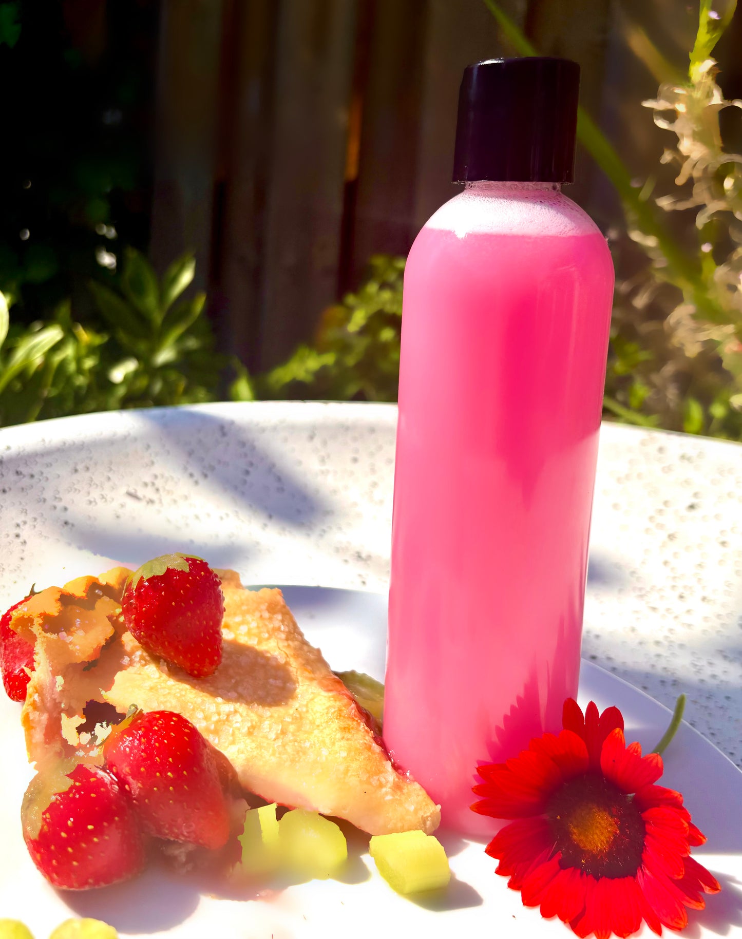 Gel douche - Tarte rhubarbe et fraise