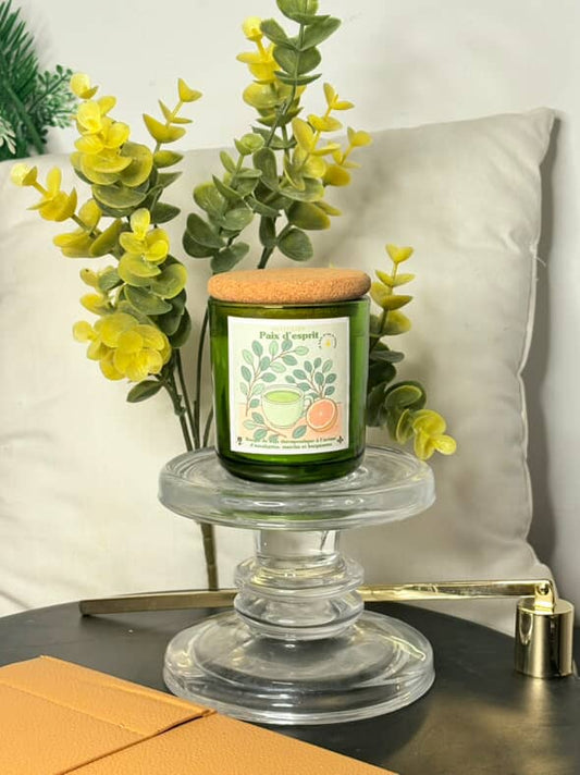 Bougie Vent d'hiver - Eucalyptus - matcha -bergamote (Pré-vente)